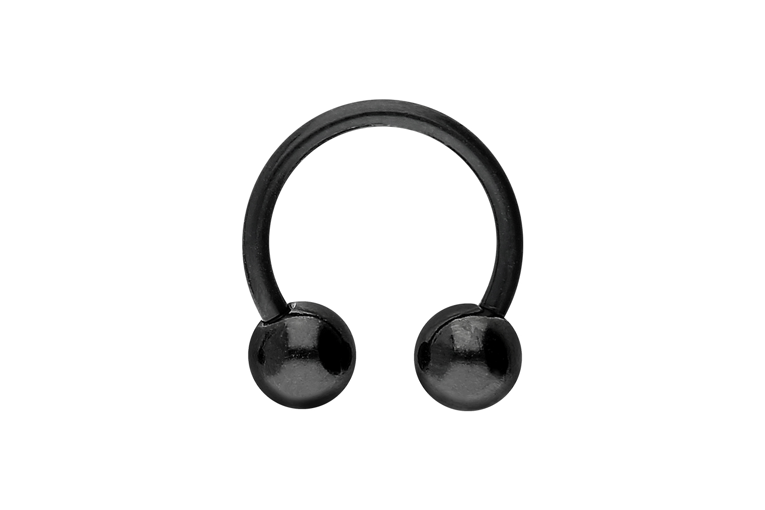 PTFE Hufeisenring Piercing + Titan-Kugeln